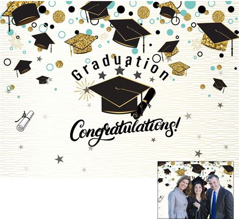 Buy DHXXSC 7X5FT Graduation Congratulations Photography Backdrop ...