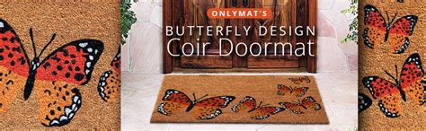 Buy Onlymat Natural Coir Doormat, Anti-Skid PVC Back Printed Rug with ...