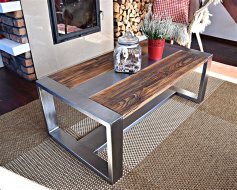 Natural Wood And Metal Coffee Table at Katie Butters blog