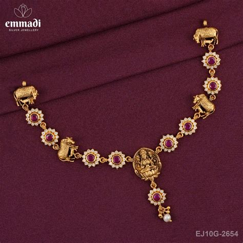 Kanthamala Nakshi Red Necklace – Emmadi Silver Jewellery