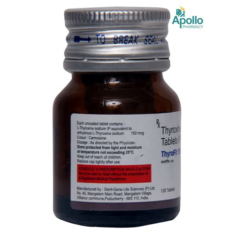 Thyrofit 150 mcg Tablet 120's Price, Uses, Side Effects, Composition ...