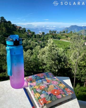 SOLARA Unbreakable Water Bottle 1 L with Motivational Time Marker ...