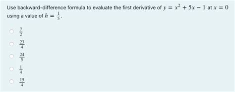 Backward Difference Formula 的图像结果