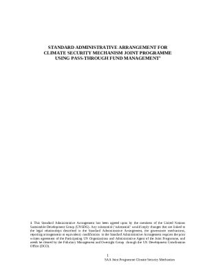 Standard Administrative Arrangement Documents from ... - mptf undp Doc ...