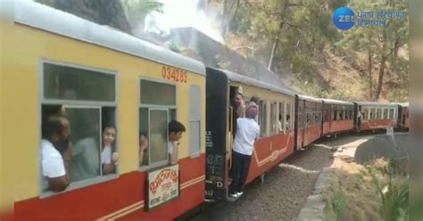Solan news kalka railway track fire video two train stopped on shimla ...
