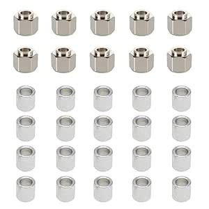MUTZTEQ 10PCS Hexagonal Eccentric Column, 20PCS Round Column, Height ...