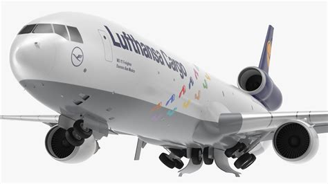 McDonnell Douglas MD11 Tri Jet Airliner Lufthansa Cargo Rigged 3D Model ...