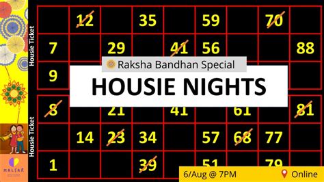 Family Housie Night - Raksha Bandhan Special (Tambola), August 6 2022 ...