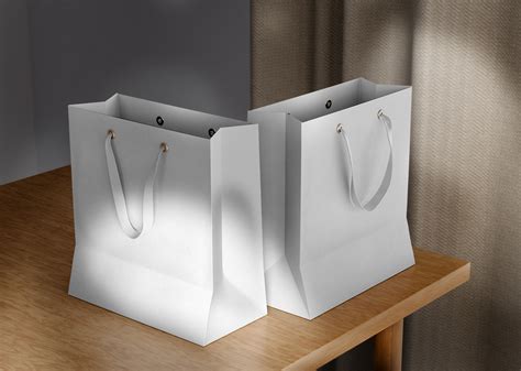 Paper Shopping Bag Free Mockup | Free Mockup World