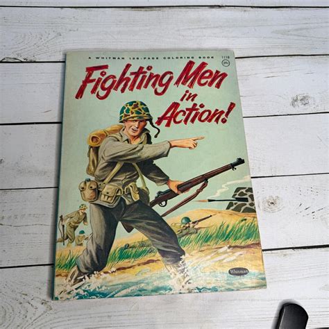 Fighting Men in Action Coloring Book 1963 Whitman War Military VTG ...