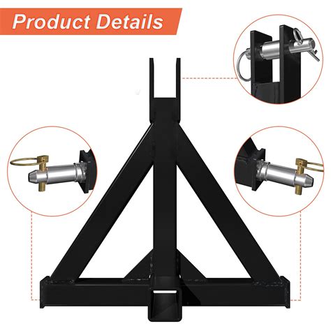 Sulythw 3 Point Hitch 2" Tractor Drawbar Adapter Heavy Duty Hitch ...
