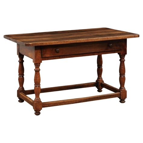 Edwardian Walnut Console Table with Turned Legs, Circa 1920s For Sale ...