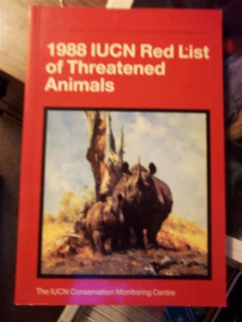 1988 Iucn Red List of Threatened Animals (Belhaven Press Book) : IUNC ...