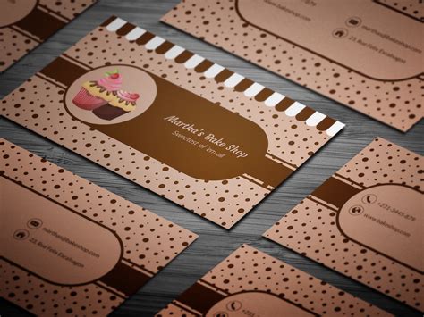 Business Cards for Bakery 的图像结果