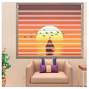 Buy Kayra Decor Zebra Blinds for Windows - Flying Bird in Sunset Design ...