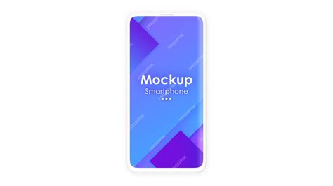Premium PSD | White isolated cell phone mockup with front view for ...