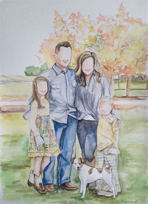 Watercolor family portrait by Elizabeth Raimondi #art #painting #watercolor #portrait | Painting ...