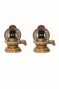 SIGNAA Lord Shiva Shivling Gold Plated Handicraft Decorative Car ...