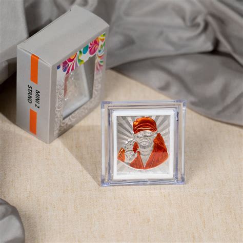 Silver Coated Sai Baba Frame (Mini) – MMSilver