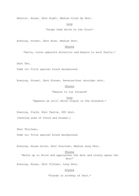 Image result for Sample of Script