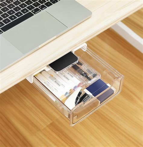 Buy Housolution Under Desk Drawer, Table Desk Organizing Drawer Hidden ...