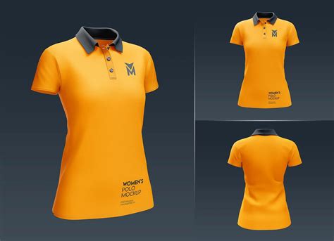 Free Women’s Polo T-Shirt Mockup PSD Set - Good Mockups