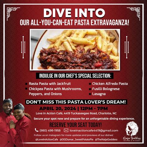 #pastafeast #loveinactioncafe #thenaijagoddess #charlotteeats # ...