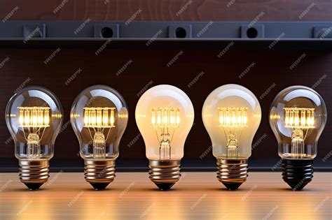 Premium AI Image | Set of different light bulbs commonly used different ...