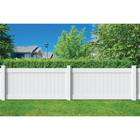 Buy Linden 4 ft. H x 8 ft. W White Vinyl Privacy Fence Panel Kit Online ...