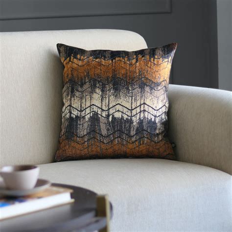 GM Chevron Brown Velvet Cushion Cover - Single Cover – Gmliving.in