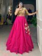 Buy Rani Pink Cotton Festival Wear Crop Top Plain Lehenga From Ethnic Plus