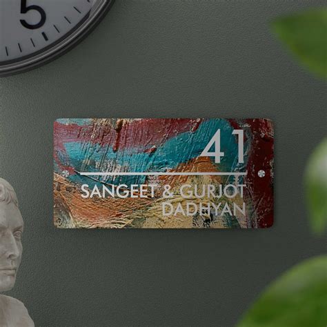 Impasto House Number/Name Sign - Multiple Sizes Available – Housenama