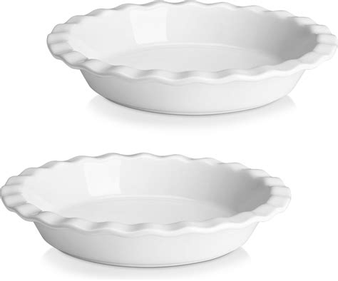 Amazon.com: ZYER Glass Pie Plate Round Glass Pie Pan for Baking Pie ...