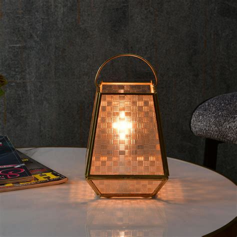Buy Trapeze Metal & Glass Candle Holder (Gold) Online in India ...