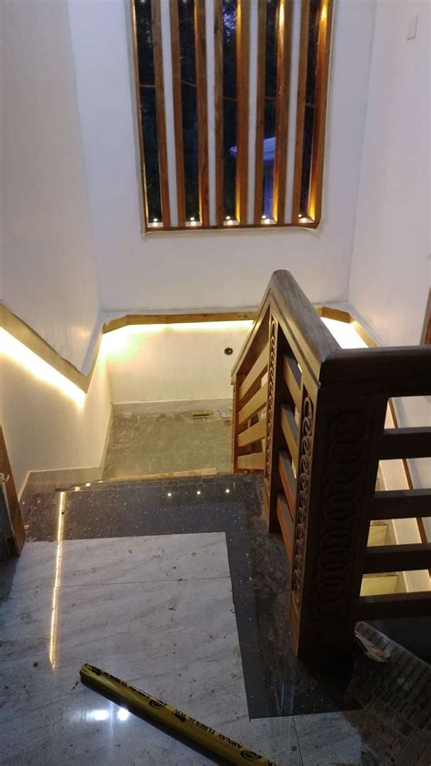Staircase, Lighting, Wall Designs by Carpenter Vijith K, Kannur | Kolo