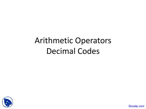 Image result for Arithmetic Operators Example in Computer Science
