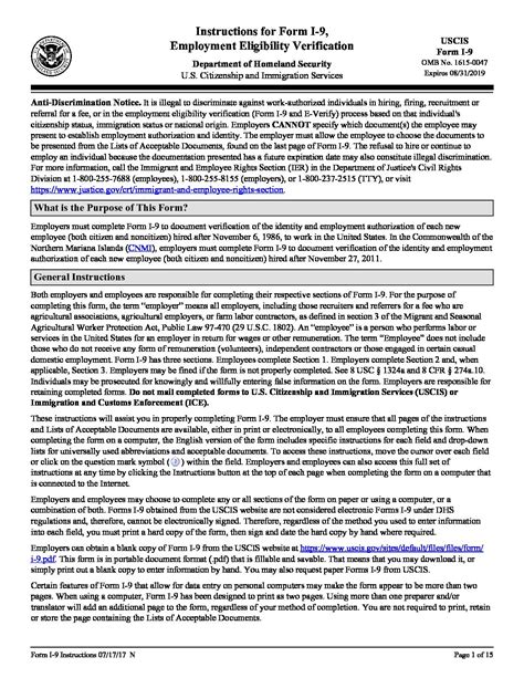 Image result for Form I-9 Instructions