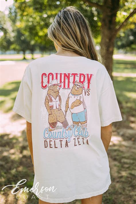 Delta Zeta Social Country vs Country Club Tee - Emerson Coast