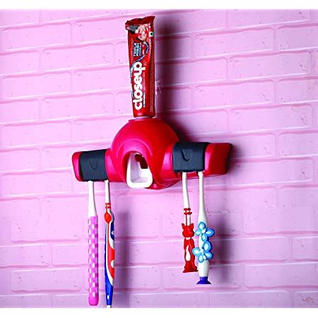 DHYANI Plastic Automatic Toothpaste Squeezer Dispenser with Detachable ...