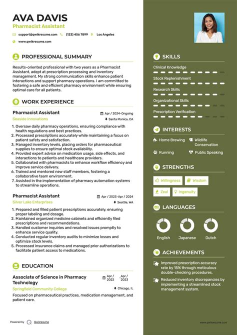 10+ Pharmacist Assistant Resume Samples & Templates for 2025