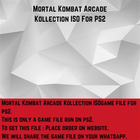Mortal Kombat Arcade Kollection ISO For PS2