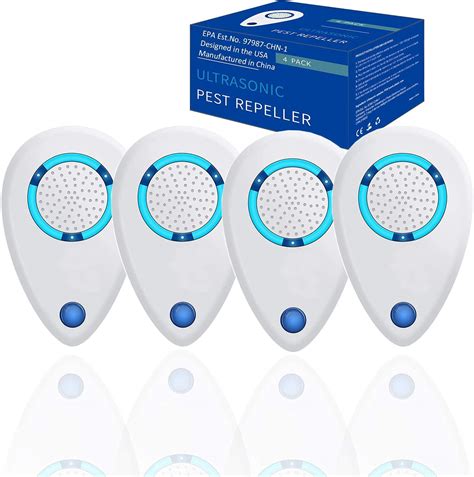 Buy Ultrasonic Pest Repeller 4 Packs,Electronic Plug in Sonic Repellent ...