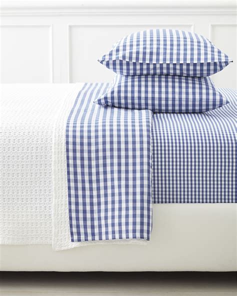Blue Gingham Fitted Sheets at Martha Cannon blog