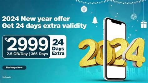 Jio Happy New Year 2024 Offer with 24 days extra validity know price ...