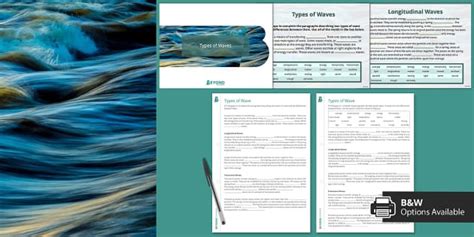 Types of Wave Gap-Fill Resource Pack (teacher made) - Twinkl