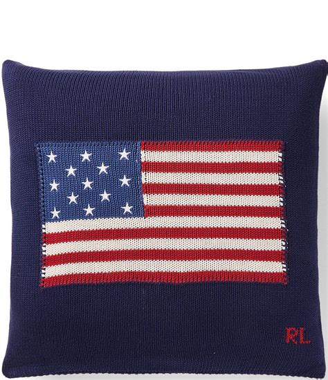 Ralph Lauren Knit American Flag Throw Pillow | Dillard's