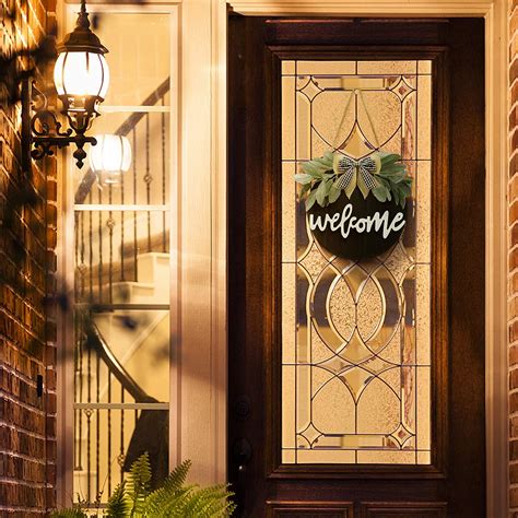Buy Welcome Sign Welcome Front Door Round Wood Sign Hanging Welcome ...