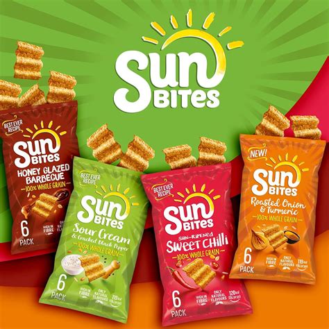 Buy Sunbites Sour Cream and Pepper Multipack Snacks, 6 x 25 g Online at ...