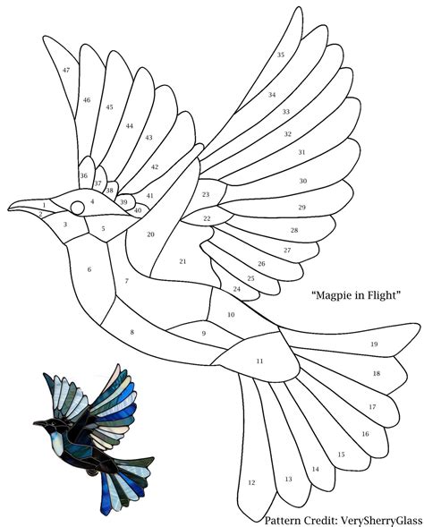 Best 12 Digital Download Stained Glass Chickadee 01 Pattern Festive ...