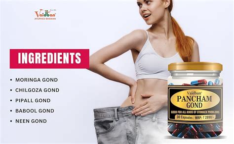 Vaidban Pancham Gond (30 Capsule)- Weight Loss Slim belly herbal ...